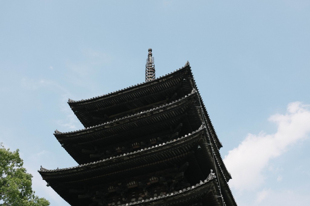 pagoda from below.