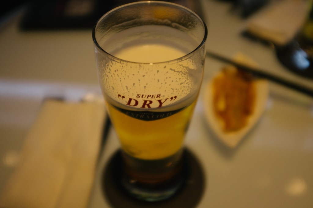 And a beer and a high end bar in Ginza, to get away from the heat outside. 