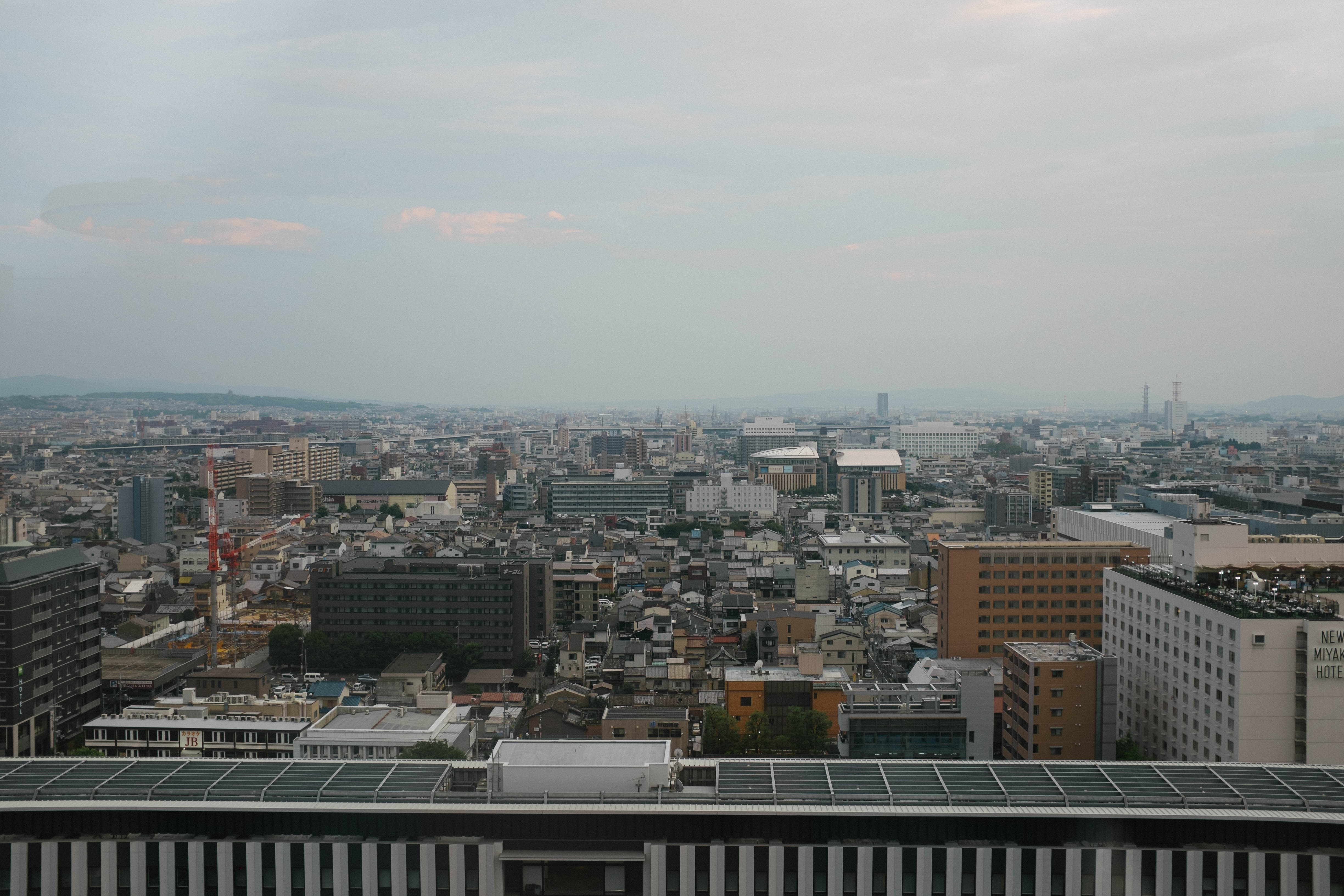 Kyoto from the top of the train station.